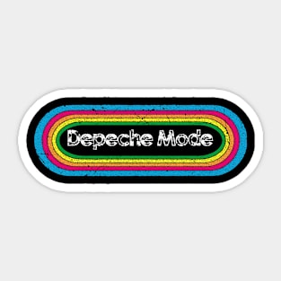 depeche ll rainbow retro Sticker